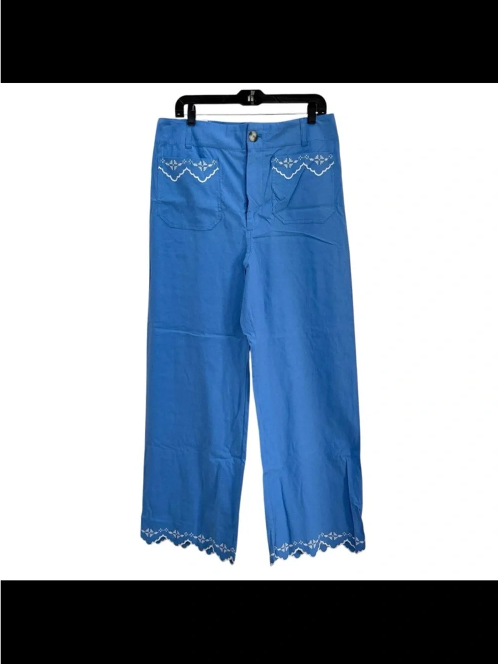 NWT Anthropologie Maeve The Colette Full-Length Embroidered Pants - 30 - Picture 7 of 7